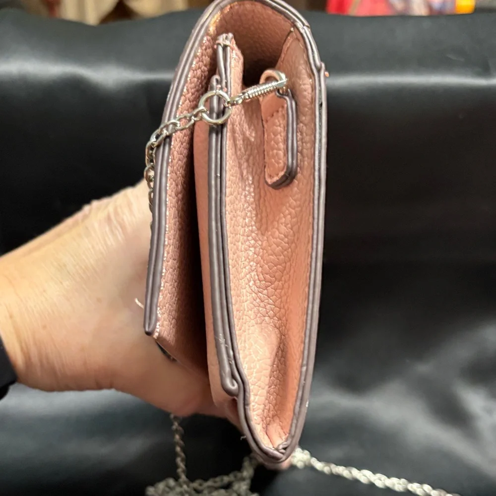 Steve Madden Blush Pink Clutch with Chain - Picture 11 of 11